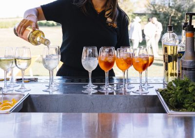 bar à spritz durant le mariage